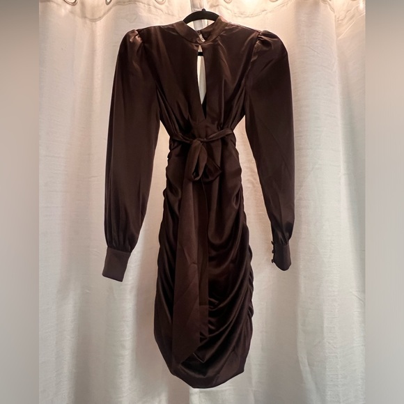 Majorelle chestnut brown mini dress. Size S - Picture 3 of 3